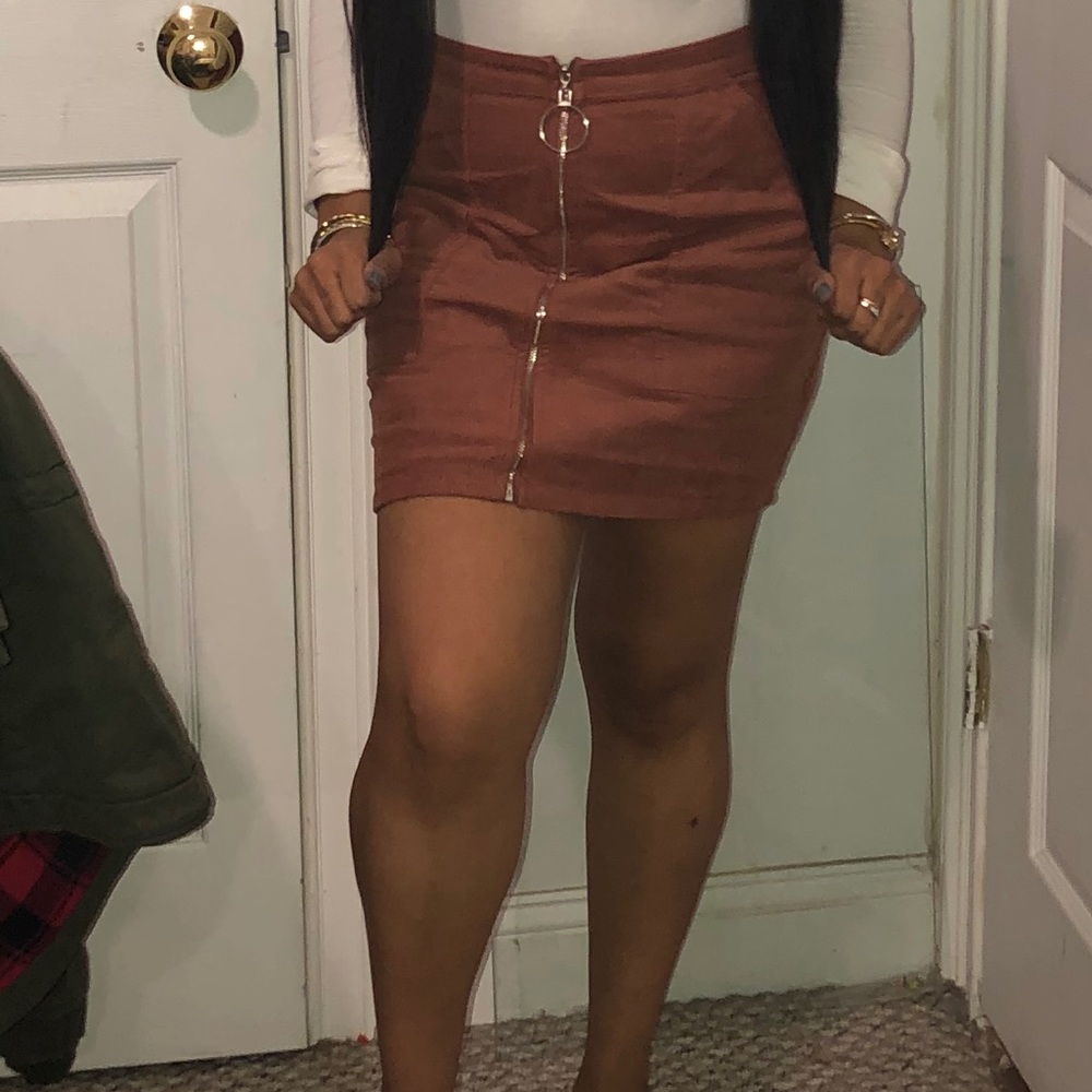 Corduroy mini skirt
